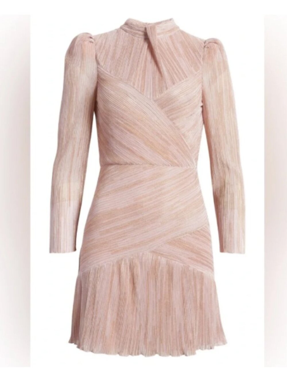 Saylor Saydee Mock Neck Long Sleeve Cocktail Minidress